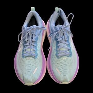 Hoka One Women's Bondi 8 Running shoes Green/Blue/Purple, Size 11 D wide